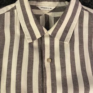 3sixteen Gray Striped Casual Shirt